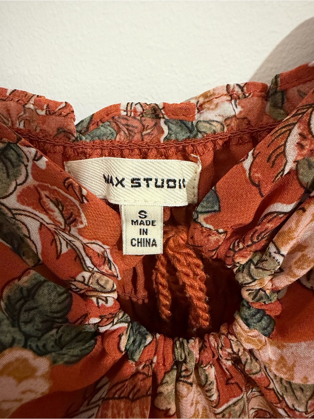 Max Studio Rust Floral Ruffle Maxi Dress - Picture 4 of 5